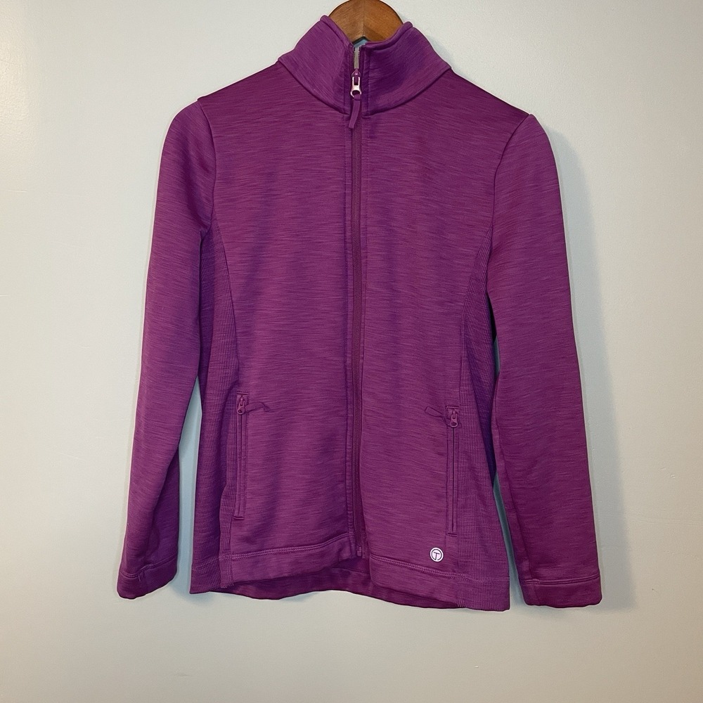 T by‎ Talbots Jacket Womens Size S Pink Fleece Lined Full Zip Athletic Workout